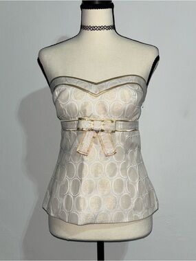 Arden B Strapless Corset Style Top M